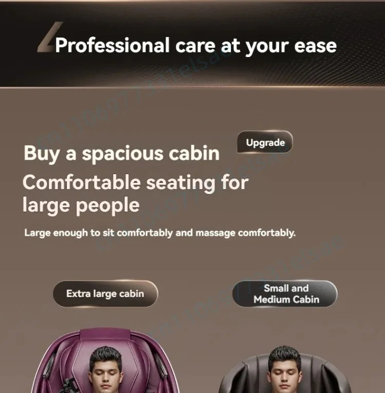 Fauteuil de massage intelligent 4D+4D, massage complet du corps, zéro gravité, fauteuil inclinable électrique Shiatsu avec rouleaux pour les pieds, scan corporel, chauffage
