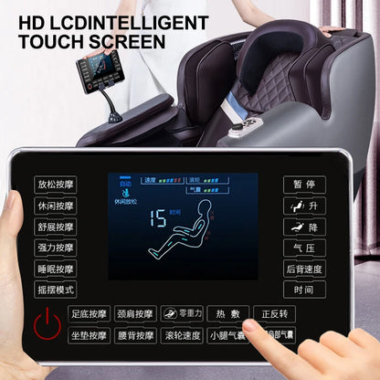 Full Body Massage Chair with Zero Gravity, Massage Chair Recliner with Heating, Airbags, Bluetooth Speaker, Foot Roller 110/220V