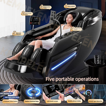 4D+ Jade 6-Rollen Massagesessel – Schwerelosigkeit, Thai-Stretch, KI-Sprache, 3 Jahre Garantie