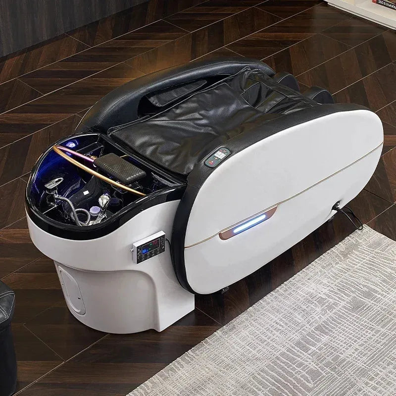 Neuestes modernes intelligentes komfortables elektrisches Mehrzweck-Haarwaschsalon-Tisch-Massage-Shampoobett 2025