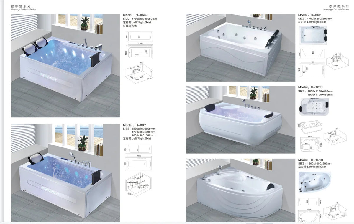 Dreieckige fächerförmige Acryl-Badewanne für Zuhause, Hotel, Paare, Erwachsene, Doppel-Whirlpool-Massage-Badewanne