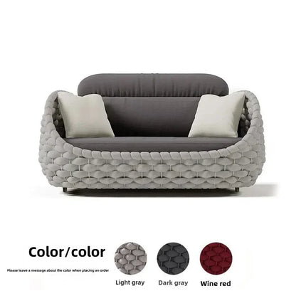 Outdoor Rattan Sofa Hofkombination Doppelstuhl Freizeit Terrasse Villa Wohnzimmer Balkon Outdoor Sitzmöbel Haus