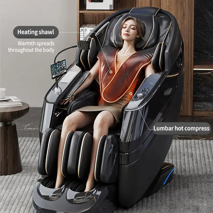Full body zero gravity heating deep tissue massage chair, Bluetooth roller massage chair