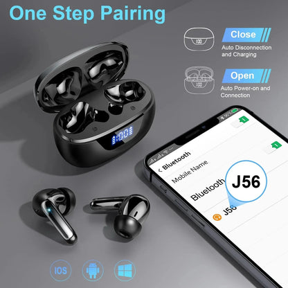 Wireless Bluetooth 5.3 Earbuds with ENC Mics – Noise Cancelling