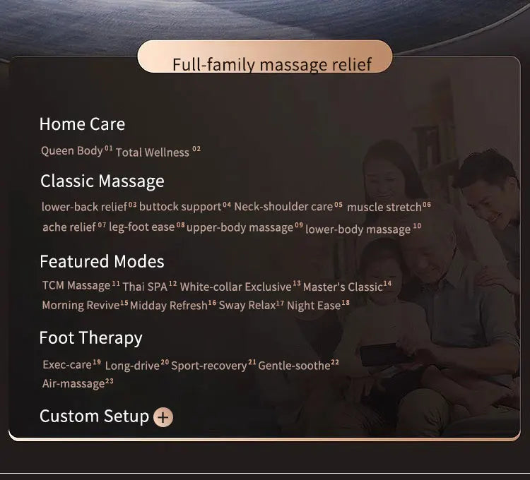 Zero Gravity Luxus Shiatsu Ganzkörper-Luftstreckungs-Doppelkern-Massagesessel