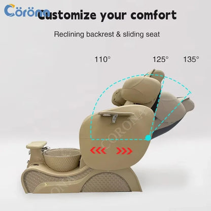 Professional No Plumbing Luxury Foot Spa Pedicure Chair With Massage