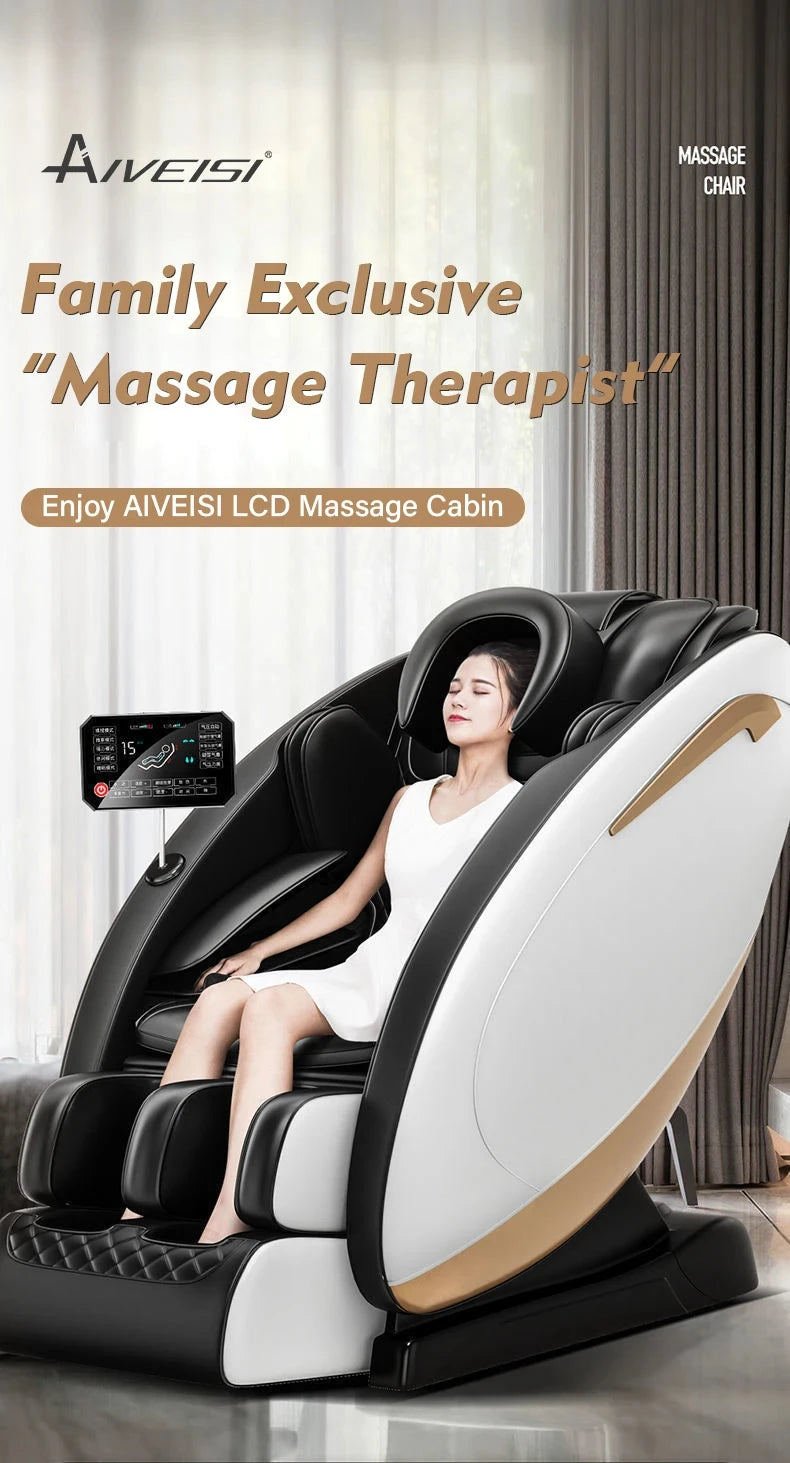 Fauteuil de massage électrique à rouleaux 3D à gravité zéro pour le corps entier
