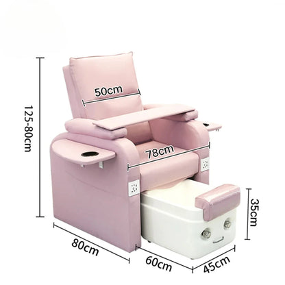 Fußbad-Nagelstuhl Pediküre-Stühle Salon SPA Fußmassage Maniküre Möbel Sofa Material mit elektrischer Rückenlehne