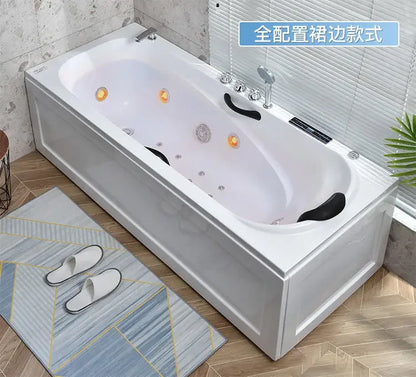 Thickened acrylic bathtub Small apartment Adult Surfing massage Constant temperature heating Smart