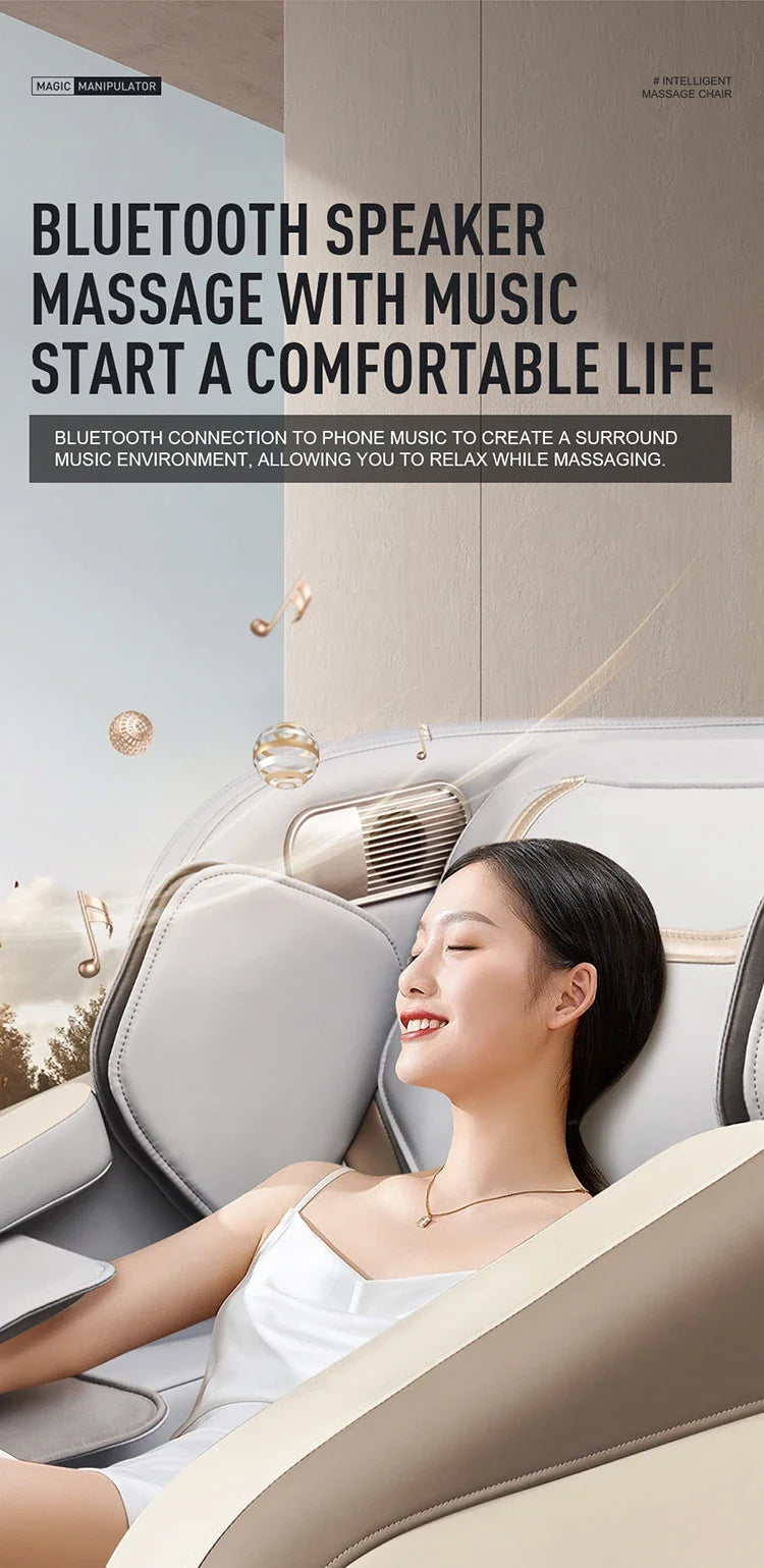 Kundenspezifische Taillen-Rückenheizung, Ganzkörperairbags, sechs automatische Programme, elektrischer ergonomischer Leder-Büromassagesessel