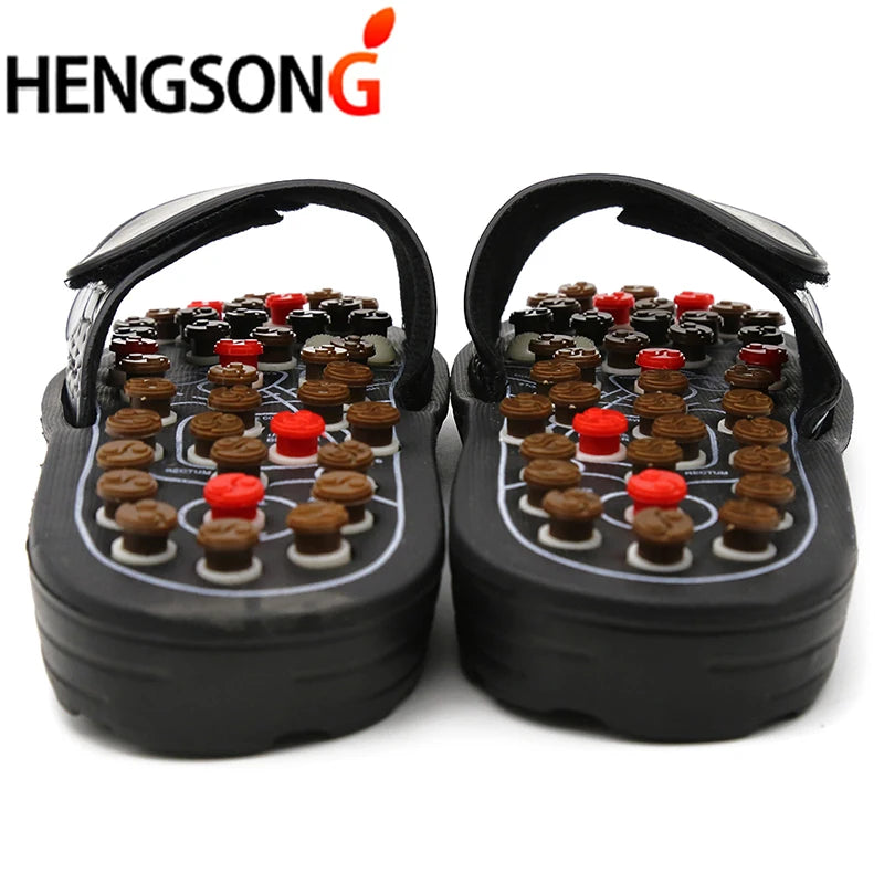 Akupressur Massage Pantoffeln Sandalen für Herren Füße Chinesische Akupressur Therapie Medizinische Rotierende Fußmassage Schuhe Unisex