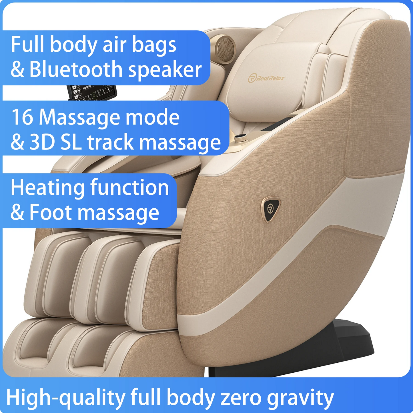 Massage 4D Vollautomatisches Ganzkörpermassagegerät Klappsessel mit Schwerelosigkeitsfunktion Massagesessel mit Schwerelosigkeitsfunktion