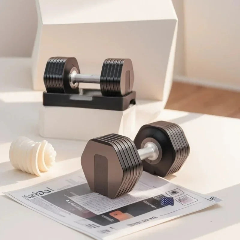 Hanteln Männer und Frauen Heimfitnessgeräte Kurzhanteln mit Gummiummantelung und einstellbarem Gewicht Bodybuilding Groß Fitness