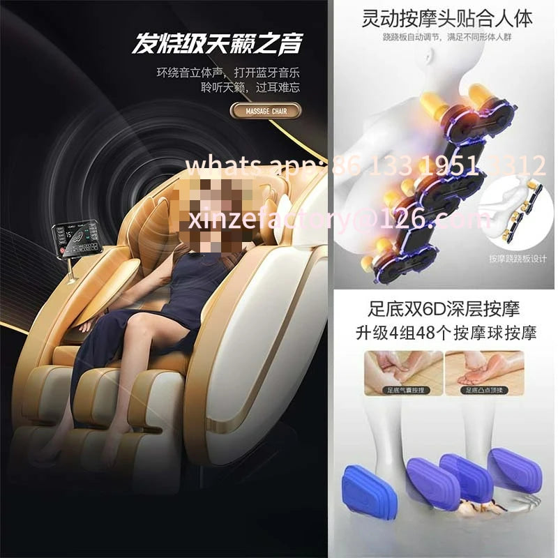 Massagesessel Home Ganzkörper Intelligentes Massage-Sofa Vollautomatisch Multifunktionaler Deluxe Zero Gravity Massagesessel Space Ca
