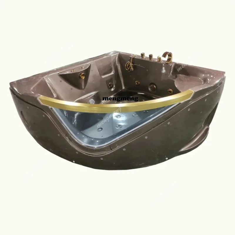 Badezimmerwand-Eck-Whirlpool Badewanne Chromotherapie Indoor Spa Doppel Personen Surf-Massagebadewanne