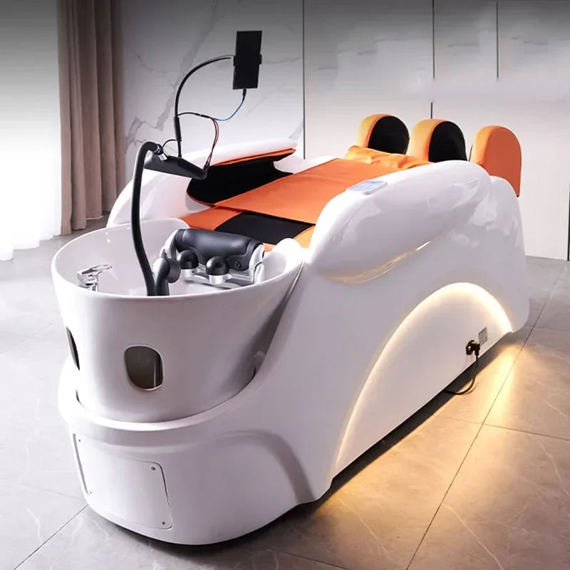 Japanischer Head Spa Shampoo Sessel Massagestuhl Massagesalon Schönheitssalon Professionelle Haarpflege Waschbecken Waschbecken Spa Möbel