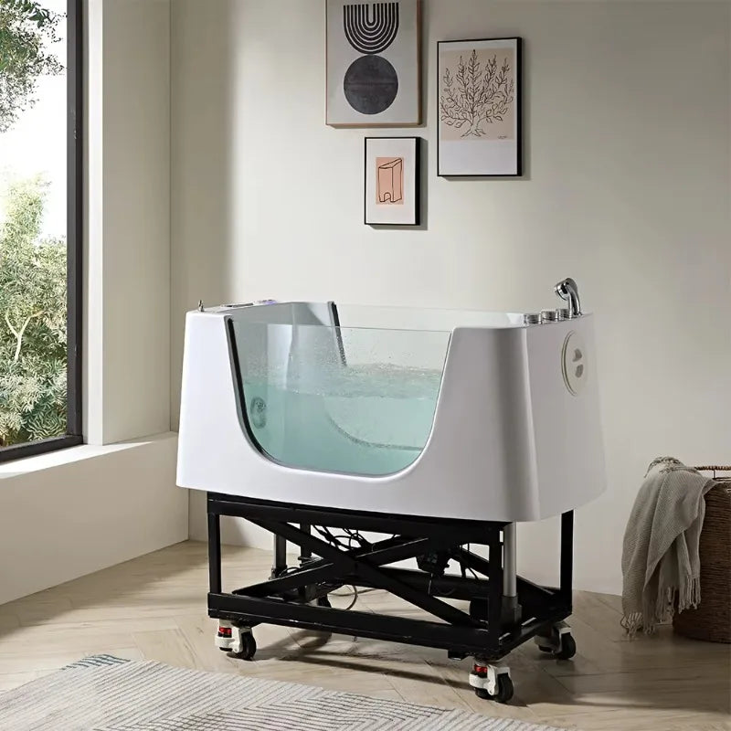 2026 Pet-Serie Massage-Spa-Badewanne Verstellbare, abnehmbare transparente Acrylbadewanne