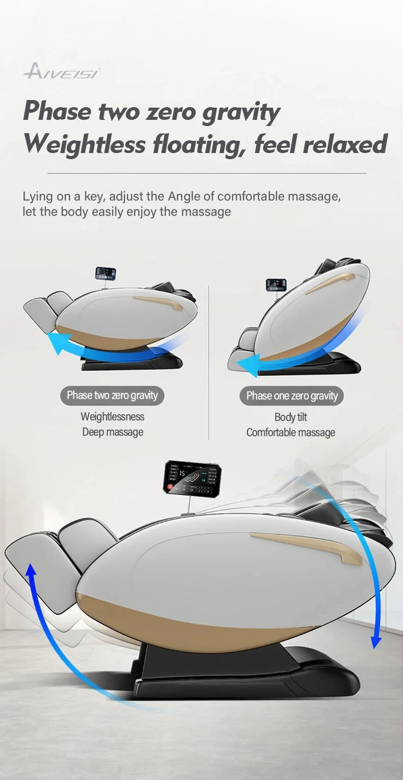 Fauteuil de massage électrique à rouleaux 3D à gravité zéro pour le corps entier