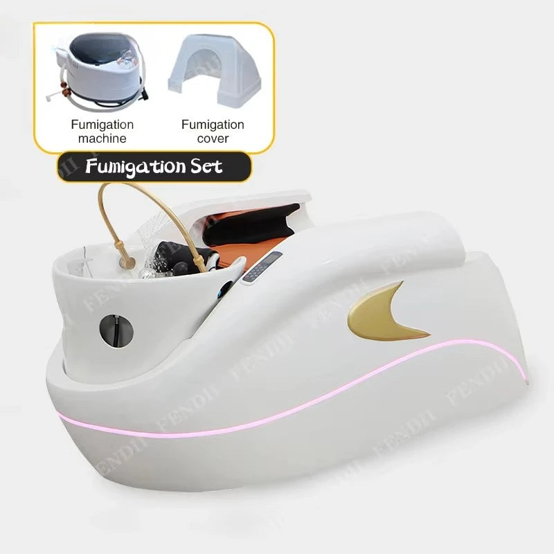 Professional Luxury Lounge Chair Barber Shop Head Spa Massage Shampoo Bed Hair Shampoo Chair