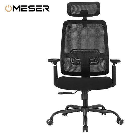 Neuer ergonomischer Netz-Bürostuhl mit verstellbarer Lendenwirbelstütze, 120° neigbar, hoher Rückenlehne, bequemer Computerstuhl mit weichen klappbaren Armlehnen