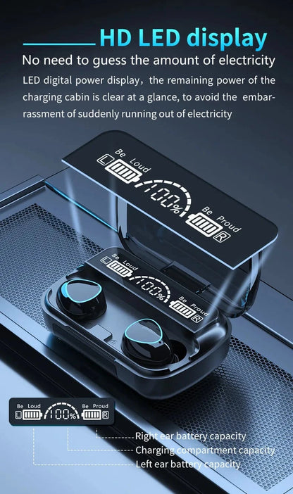 M10 Wireless Earbuds with Power Bank – High-Quality Sound