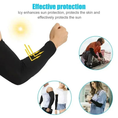 Cooling Arm Sleeves – 1 Paire de Manchons de Protection Solaire Anti-UV pour Hommes et Femmes
