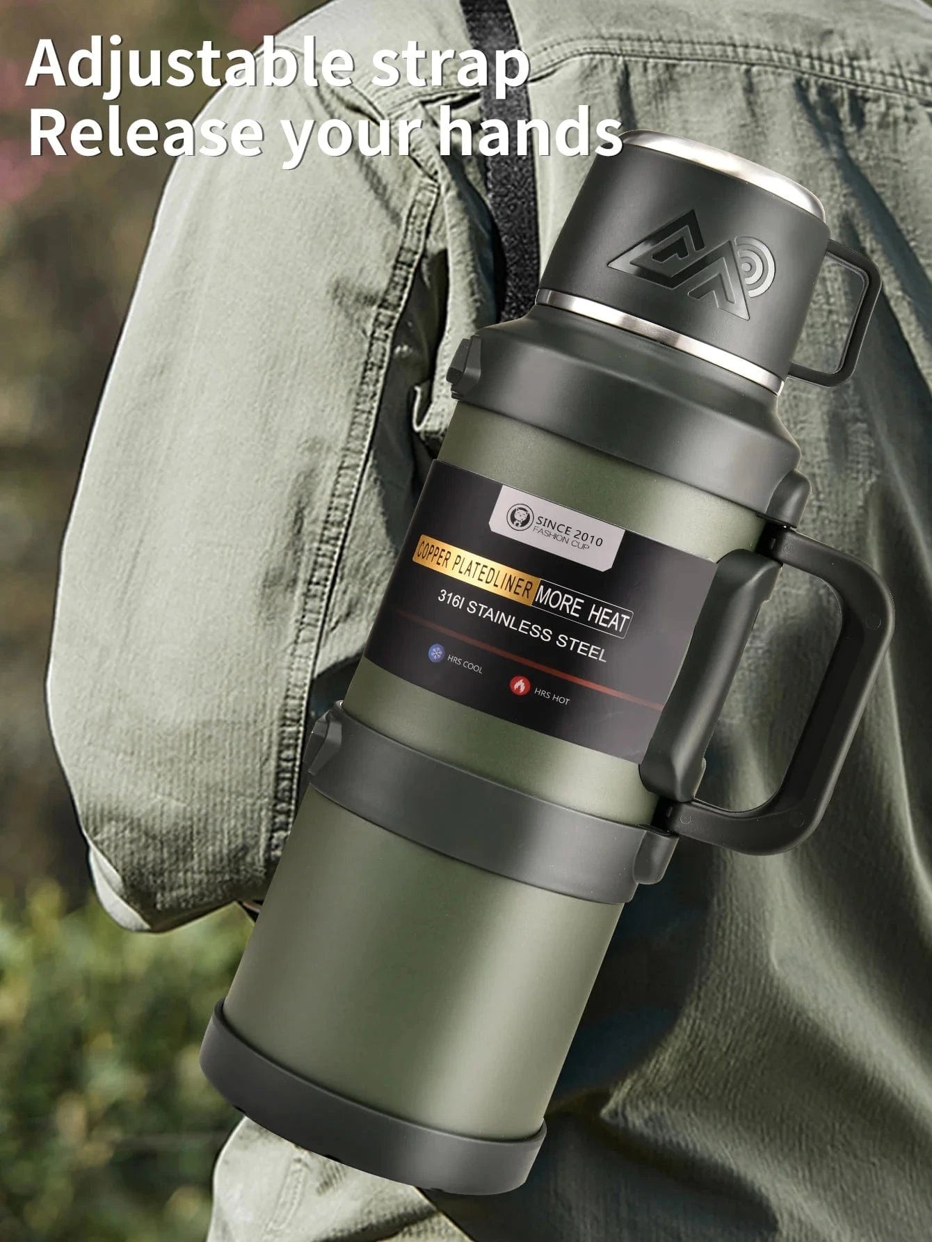 Grand Thermos en Acier Inoxydable – Idéal pour le Voyage