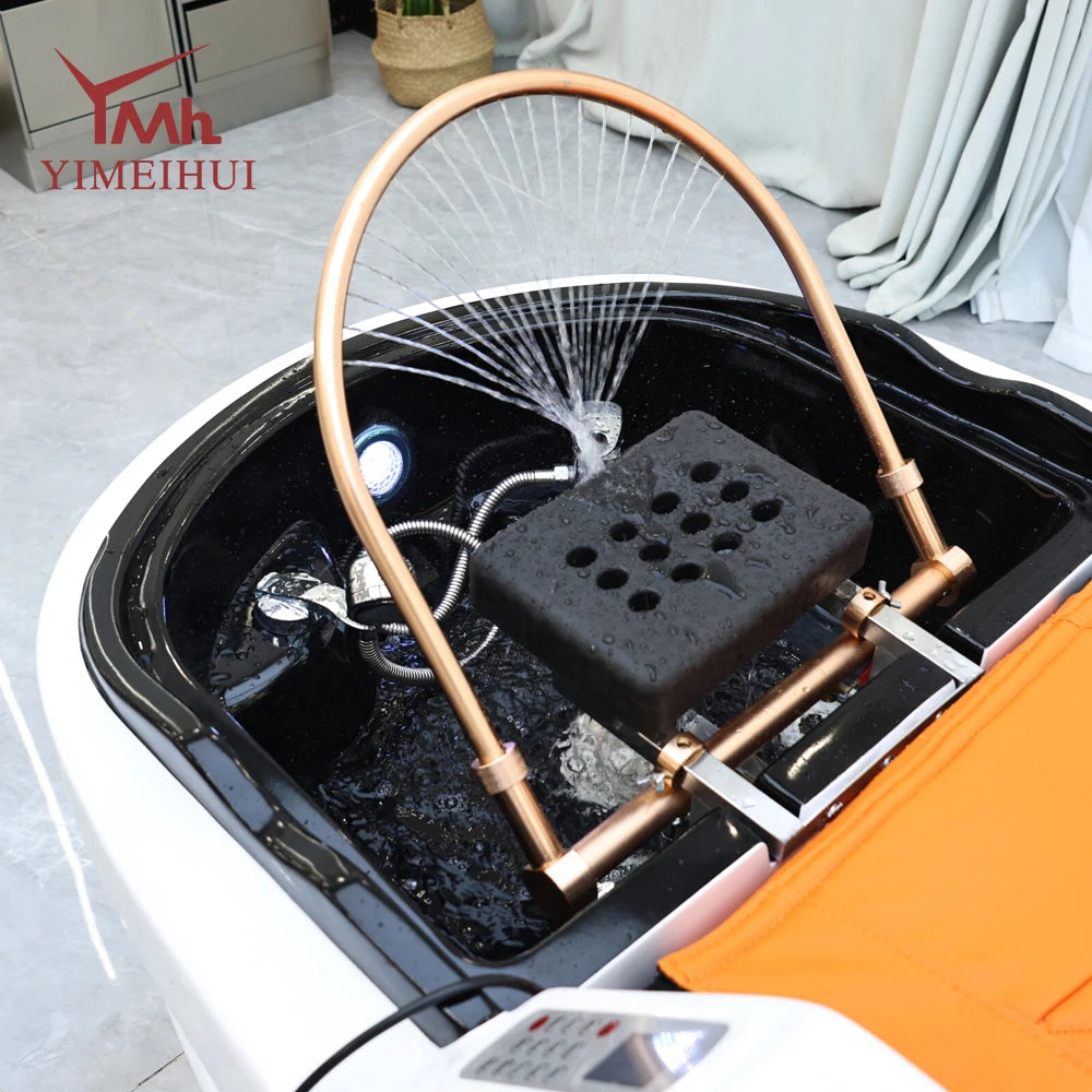 Custom luxury salon wash basin 4d full body electric massage spa beds wide shampoo bed