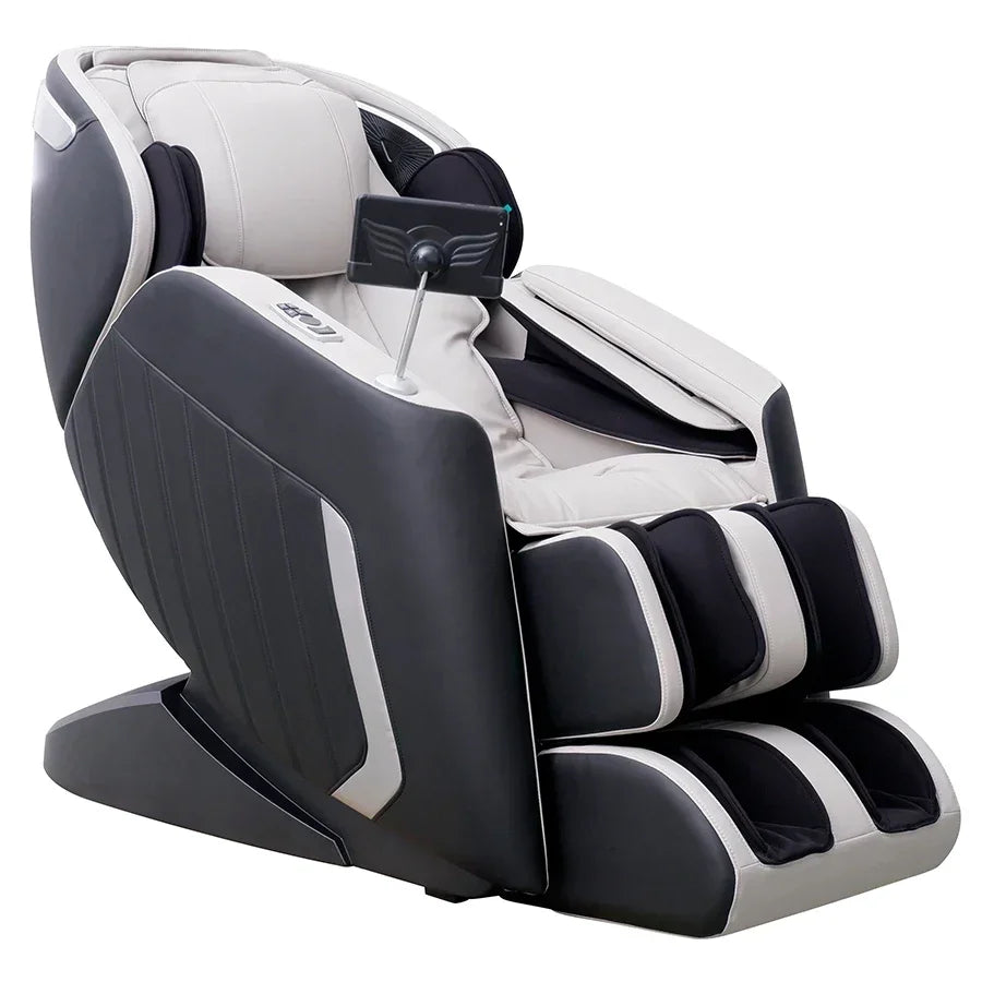 2021 4D Massagesessel Schwerelosigkeit schwarz mit Wadenmassage