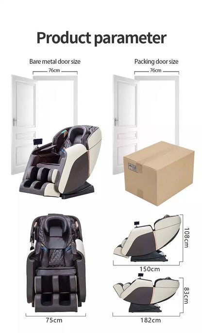 Full Body Zero Gravity Shiatsu Massage Chair 4D With Built-in Heat and Air Massage System