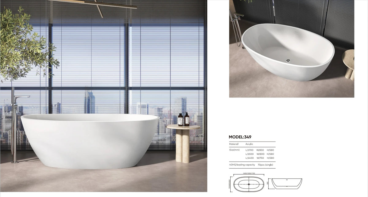 Badewanne Freistehende Whirlpool-Badewanne