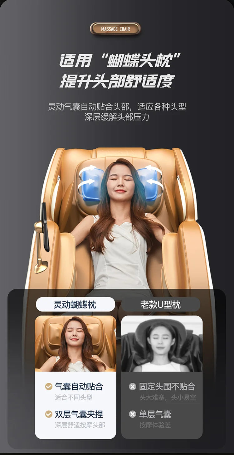 Ganzkörper-Smart-Massagesofa, vollautomatisch, multifunktional, Deluxe, Zero-Gravity-Massagesessel