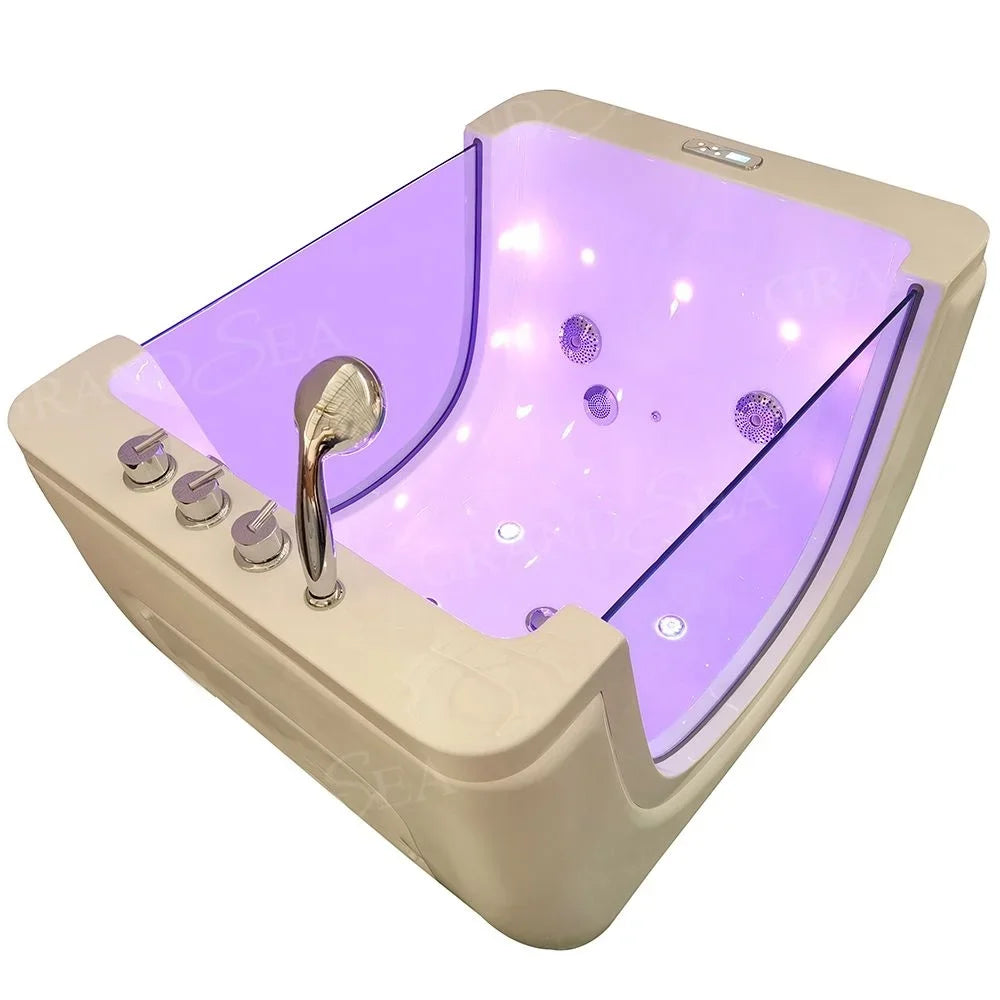 l Home Freestanding Hydrotherapy Baby SPA Bathtub Massage Thermostat Soaking Bathtub Acrylic Children's Bathtub