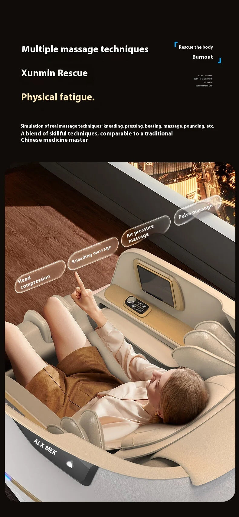Massage Chair Full Body New Model Home Office Factory Electric Heating Kneading Luxury Zero Gravity Recliner Massage Chair