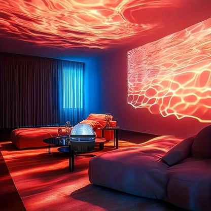 USB Powered Water Wave Effect Projector – 7 Color Modes, Ambient Night Light