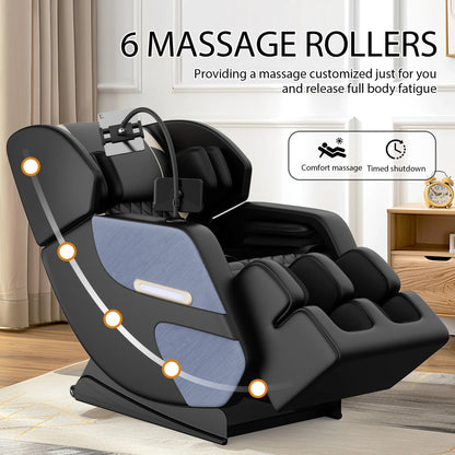 Massagesessel mit Zero-Gravity-Funktion und Ganzkörper-Luftdruckmassage, Fußentspannung und Bluetooth-Audioverbindungsfunktion