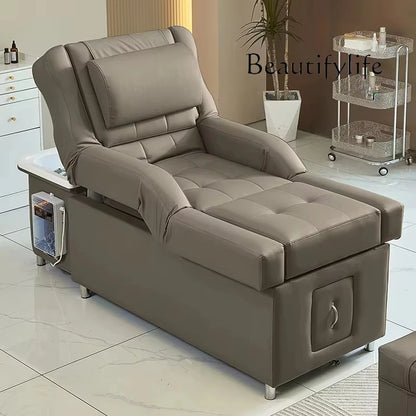 Gesundheits-Fußmassage Schönheitssalon Spezielles Shampoo-Bett Elektrisch höhenverstellbares Fußmassagesofa-Bett Schönheitssalon High-End-Kopftherapiebett33