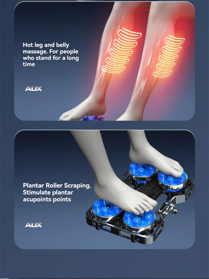 AUX 6D Shiatsu-Massagesessel, Smart-Massagesessel, Ganzkörper-Schwerelosigkeits-Streckmassagesessel, Relax-Massagesessel