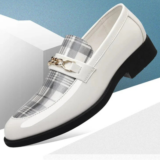 Weiße Herrenschuhe – Oxford- &amp; Loafer-Schuhe aus Leder mit spitzer Kappe