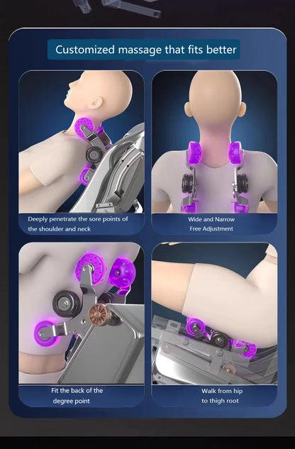 Massagesessel Luxus 4D Zero Gravity Leiser Körper-Spa-Massage Voll intelligente elektrische Haushalts-SL-Doppelgleis-Luxussofa