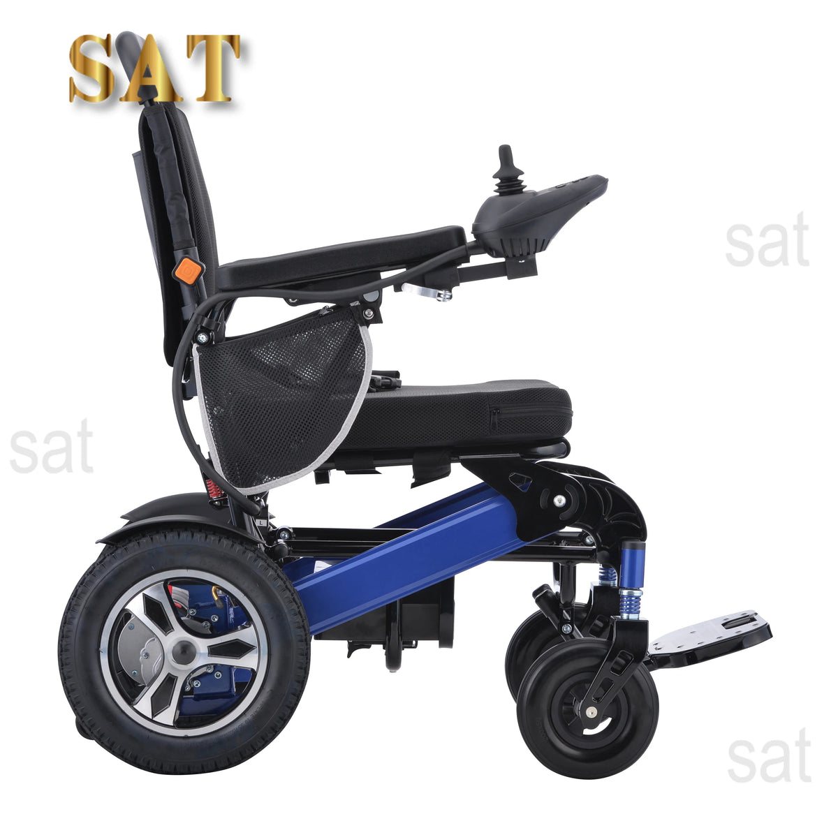 -Health Care Supply Shock Absorption Disabled Portable Wheelchair Folding Lightweight Aluminum Auto-folding Electric Wheelchair