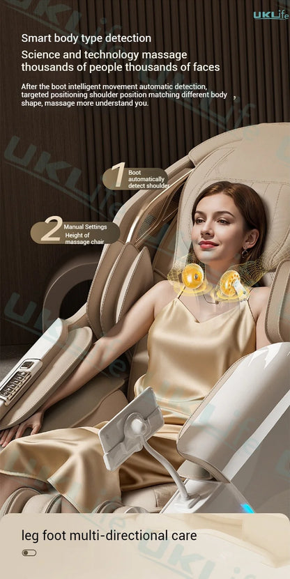 3 Year Warranty Dual-core 4D SL-Track Zero Gravity full body Massage Chair Home 3D Thai Stretch Electric leg lift Massage Sofa