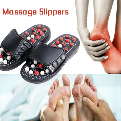 A Pair Of Acupoint Massage Slippers For Both Men And Women, Chinese Style Acupoint Rotating Foot Massage Shoes, Unisex Style