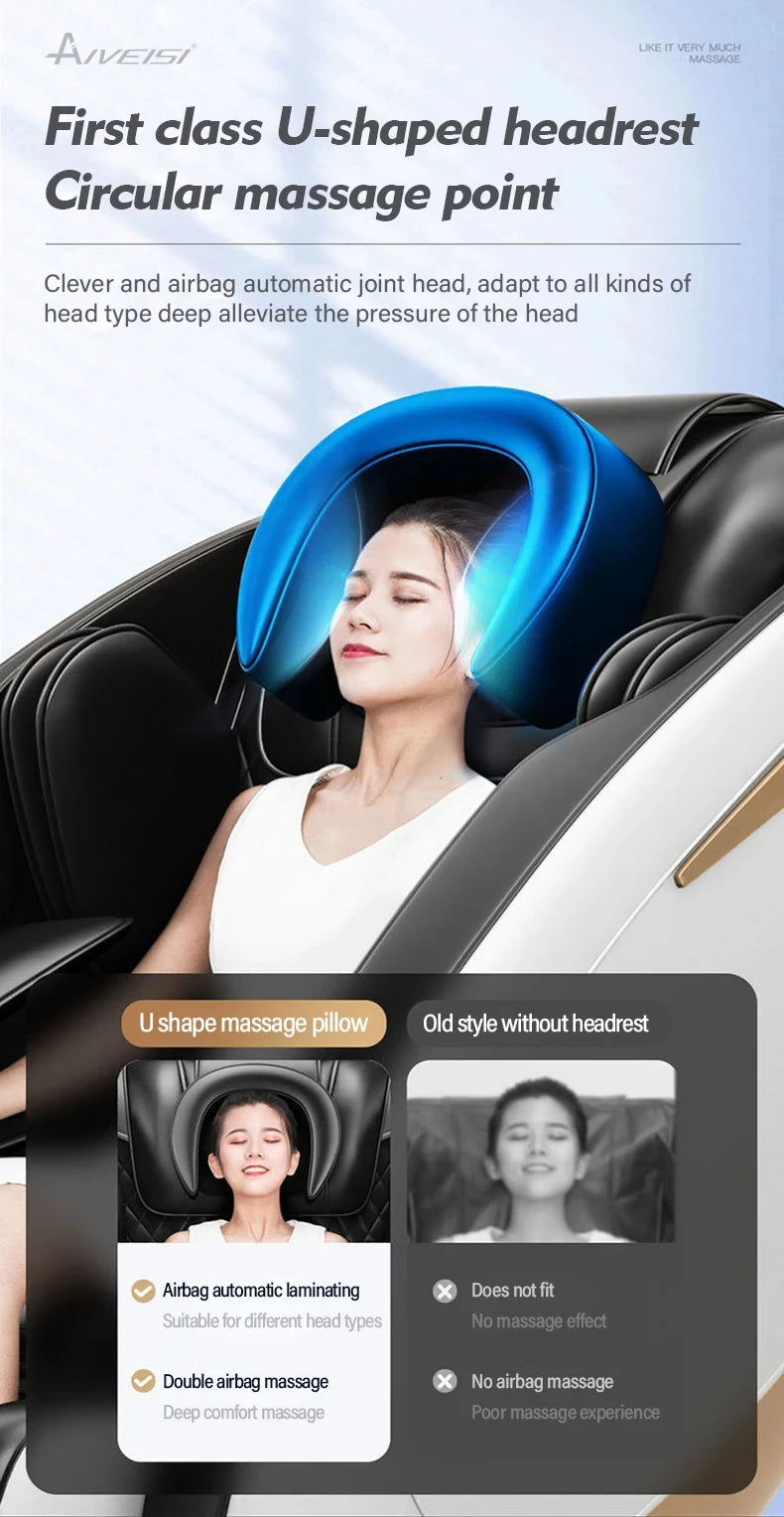 Fauteuil de massage électrique à rouleaux 3D à gravité zéro pour le corps entier