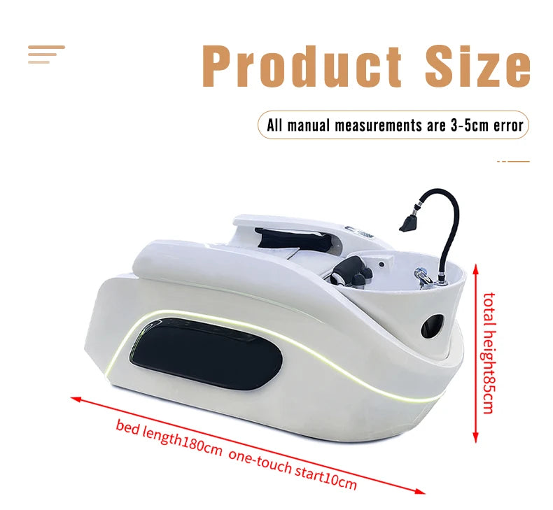 Head Spa Bed Massage Therapy Hair Shampoo Washing Electric Luxury Head Spa Beds