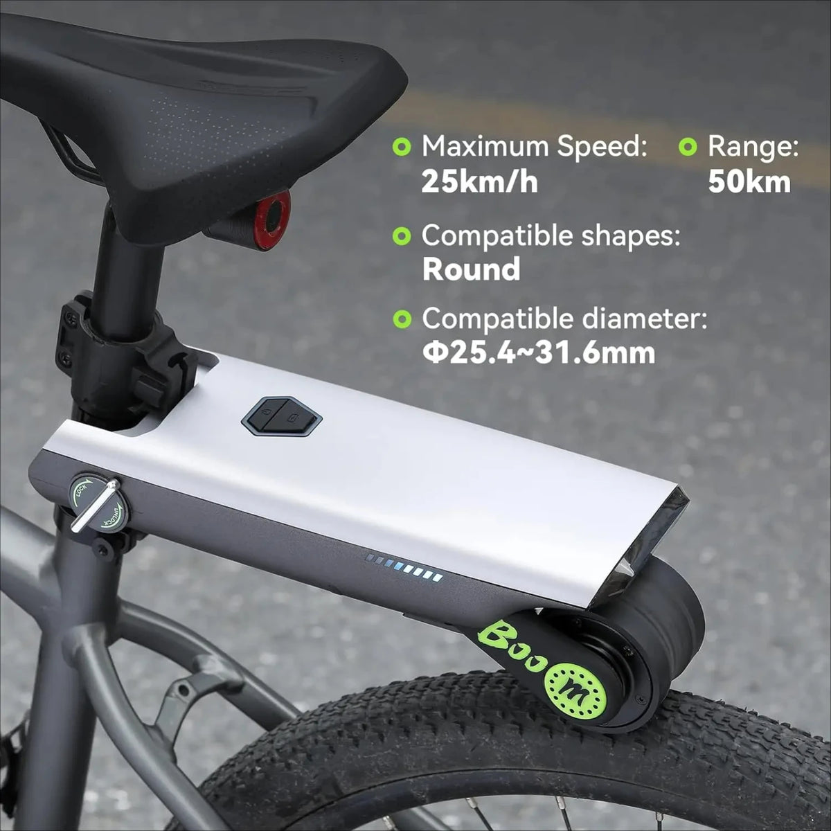 P.Wheel vélo électrique Booster 18V10AH batterie 200w Portable vélo Booster accessoires durables vélo VTT Suite