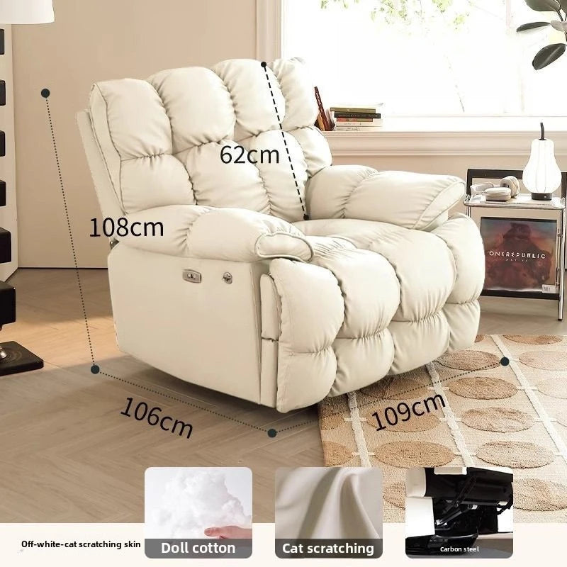Smart Elektrischer Lazy-Sofa-Sessel Wohnzimmer Modern Einzelsitz mit Schlafmodus Multifunktionales Design Komfortable Ruhe