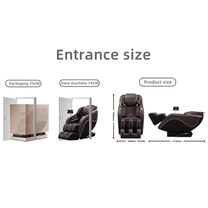 Luxus trifft auf Technologie! Schwereloser Massagesessel mit SL-Schiene, Shiatsu, beheizter Rücken- & Wadenmassage, Fußrollen,