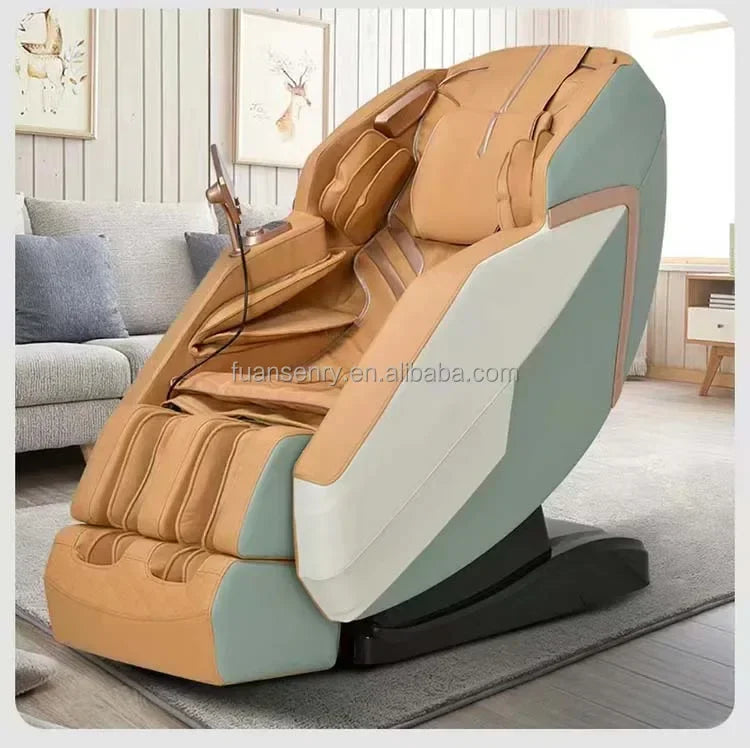 2022 Bester Luxus-Massagesessel mit Liegefunktion, Dual-Core 4D 0-Schwerkraft-Massagesessel mit KI-Sprachsteuerung