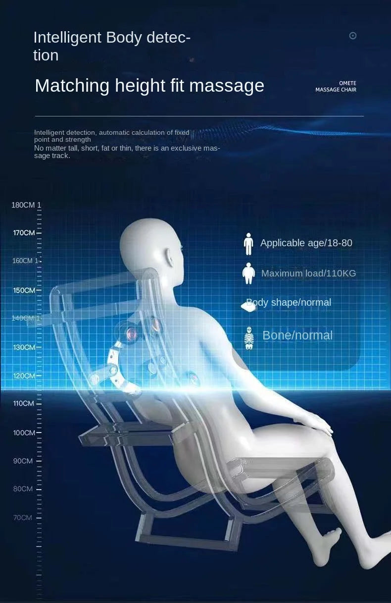 2022 Bester Luxus-Massagesessel mit Liegefunktion, Dual-Core 4D 0-Schwerkraft-Massagesessel mit KI-Sprachsteuerung